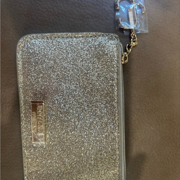 Jimmy Choo Sparkling Gold card holder - Picture 1 of 2